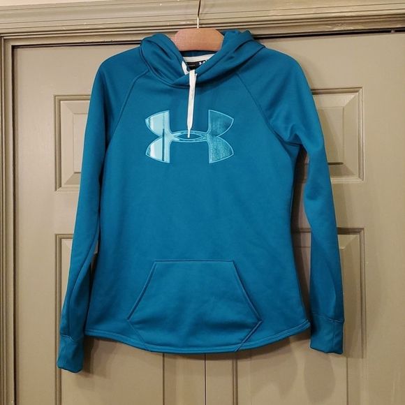 Under Armour Tops - Women's Under Armour UA Storm teal hooded sweatshirt